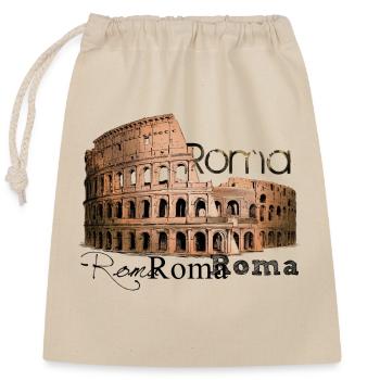 Roma - Verschließbarer Geschenkbeutel aus Baumwolle (25x30cm) - Natur - Vorne