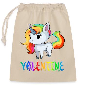 Unicorn Valentine - Closable cotton gift bag (25x30cm) - nature - Front