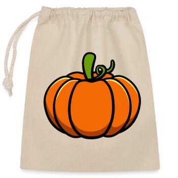 pumpkin - Closable cotton gift bag (25x30cm) - nature - Front