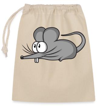 Mouse mice mousi little mice rat rodent pet - Closable cotton gift bag (25x30cm) - nature - Front