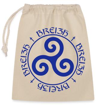 Bretagne ! - Sac cadeau en coton avec cordon (25 x 30 cm) - nature - Devant