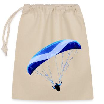 Paragliding - Closable cotton gift bag (25x30cm) - nature - Front