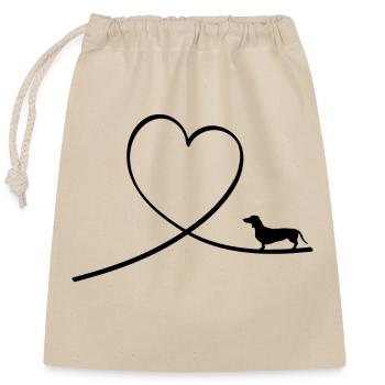 Dachshund I Dachshunds Gift I Dog - Closable cotton gift bag (25x30cm) - nature - Front