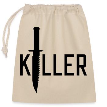 Killer - Verschließbarer Geschenkbeutel aus Baumwolle (25x30cm) - Natur - Vorne