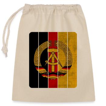 Barres de DDR dans le design vintage / cadeau ostalgie - Sac cadeau en coton avec cordon (25 x 30 cm) - nature - Devant