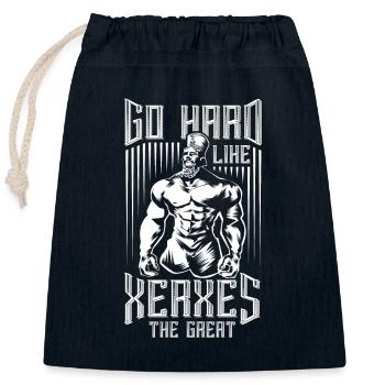 xerxes roi guerrier disant persan - Sac cadeau en coton avec cordon (25 x 30 cm) - bleu marine - Devant