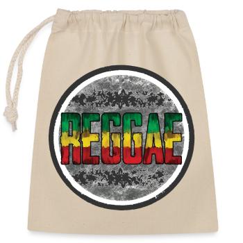 Regenbogen Rasta Friedenssymbol - Verschließbarer Geschenkbeutel aus Baumwolle (25x30cm) - Natur - Vorne