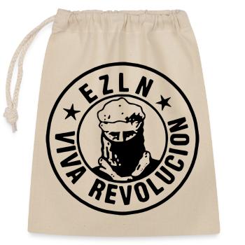 EZLN - Sac cadeau en coton avec cordon (25 x 30 cm) - nature - Devant
