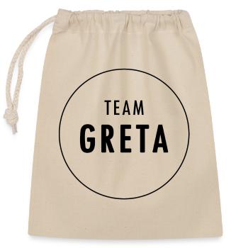 For all Gretas and Greta fans. - Closable cotton gift bag (25x30cm) - nature - Front