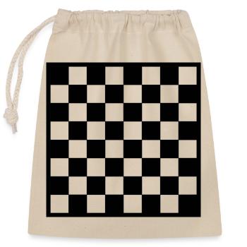 Chess | Schach - Verschließbarer Geschenkbeutel aus Baumwolle (25x30cm) - Natur - Vorne