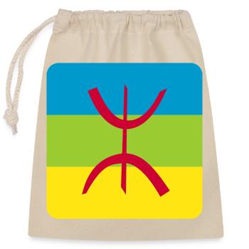 berber flagge aufkleber amazigh ref - Verschließbarer Geschenkbeutel aus Baumwolle (25x30cm) - Natur - Vorne