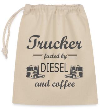 Trucker - Verschließbarer Geschenkbeutel aus Baumwolle (25x30cm) - Natur - Vorne