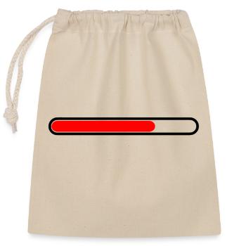 Barre de chargement Noir rouge - Sac cadeau en coton avec cordon (25 x 30 cm) - nature - Devant