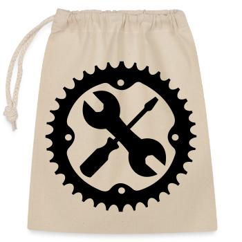 Bike Readyshap Set Logo - Verschließbarer Geschenkbeutel aus Baumwolle (25x30cm) - Natur - Vorne