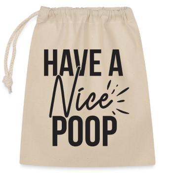 Faites une belle phrase de caca drôle - Sac cadeau en coton avec cordon (25 x 30 cm) - nature - Devant