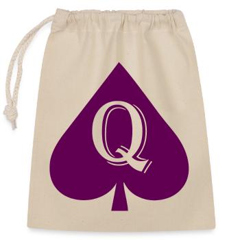 Queen of Spades - Closable cotton gift bag (25x30cm) - nature - Front