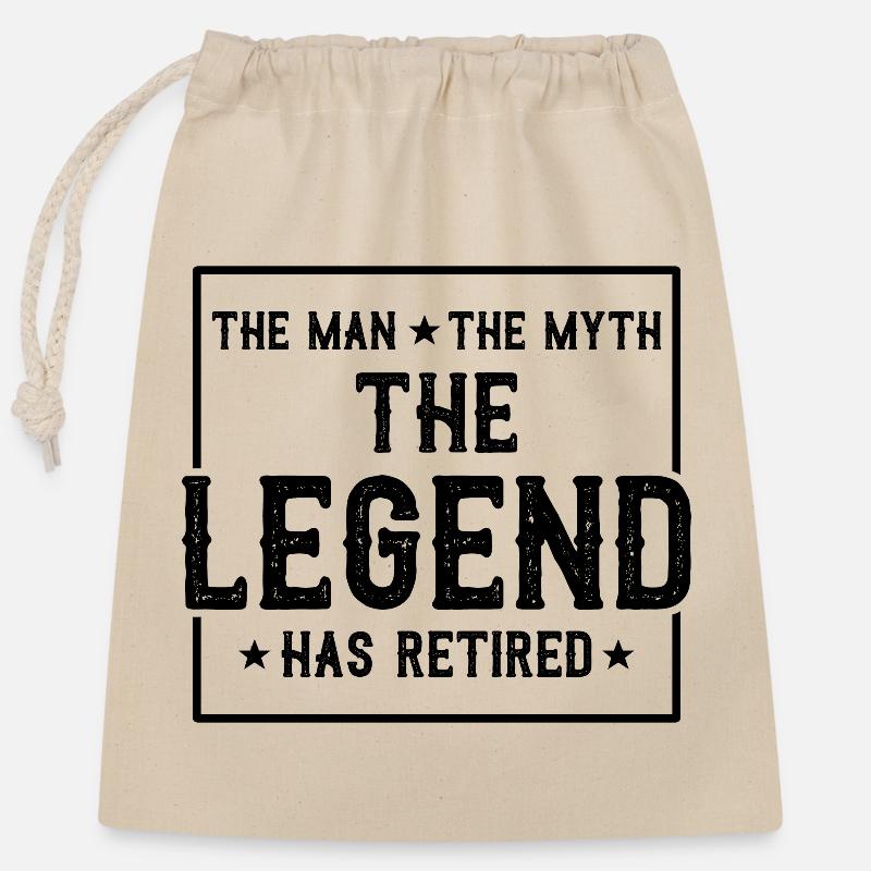 Funny Retirement Gift - Closable cotton gift bag (25x30cm) - nature