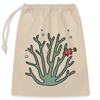 Coral anemone fish - Closable cotton gift bag (25x30cm) - nature - Front