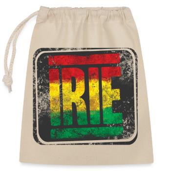 Authentisches Rasta-Design mit Farbverlauf - Verschließbarer Geschenkbeutel aus Baumwolle (25x30cm) - Natur - Vorne