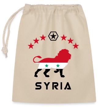 Motif lion syrien - Sac cadeau en coton avec cordon (25 x 30 cm) - nature - Devant
