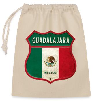 Guadalajara Mexico crest design - Closable cotton gift bag (25x30cm) - nature - Front