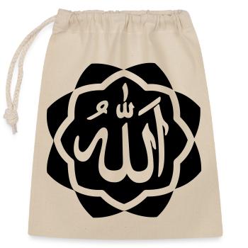 Allah god logo in frame - Closable cotton gift bag (25x30cm) - nature - Front