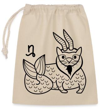 Astronomie Horoscope Superstition Signe du zodiaque - Sac cadeau en coton avec cordon (25 x 30 cm) - nature - Devant