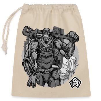 Plumber, plumber, plumber, plumber - Closable cotton gift bag (25x30cm) - nature - Front