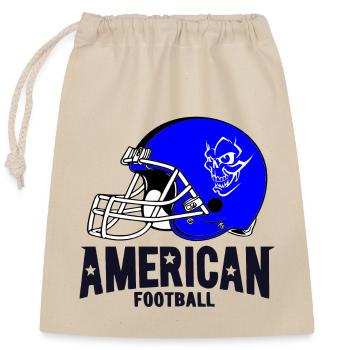 Football américain - Sac cadeau en coton avec cordon (25 x 30 cm) - nature - Devant