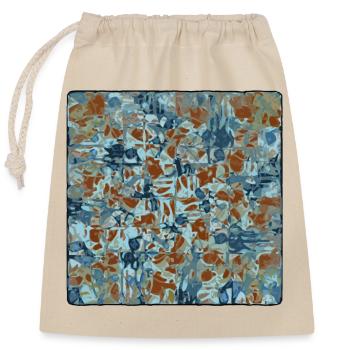 Abstraktes Camouflage Muster - Verschließbarer Geschenkbeutel aus Baumwolle (25x30cm) - Natur - Vorne