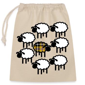 Les moutons de Cornouaillais ne suivent pas le troupeau - Sac cadeau en coton avec cordon (25 x 30 cm) - nature - Devant