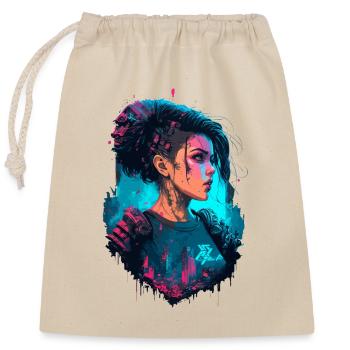 Gorgeous Futuristic Women For Gaming Fans - Closable cotton gift bag (25x30cm) - nature - Front