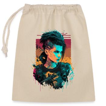 Beautiful Science Fiction Women the simple - Closable cotton gift bag (25x30cm) - nature - Front