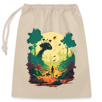 greys - Closable cotton gift bag (25x30cm) - nature - Front