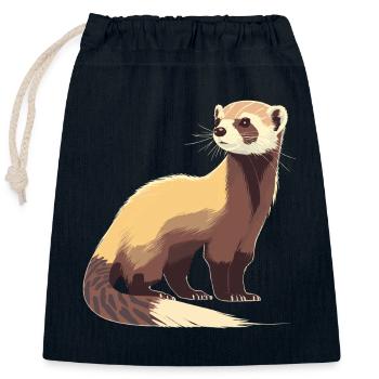 Éleveur de furets - Sac cadeau en coton avec cordon (25 x 30 cm) - bleu marine - Devant