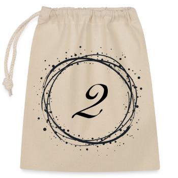 2 - Sac cadeau en coton avec cordon (25 x 30 cm) - nature - Devant