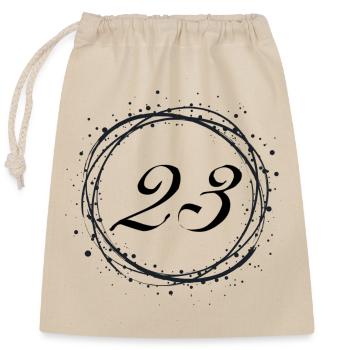 23 - Closable cotton gift bag (25x30cm) - nature - Front