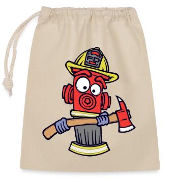 Feuerlöscher Feuerwehr Brandschutz Feuerwehrmann - Verschließbarer Geschenkbeutel aus Baumwolle (25x30cm) - Natur - Vorne