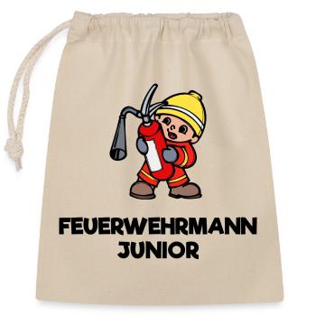 Feuerlöscher Brandschutz Feuerwehr Statement - Verschließbarer Geschenkbeutel aus Baumwolle (25x30cm) - Natur - Vorne