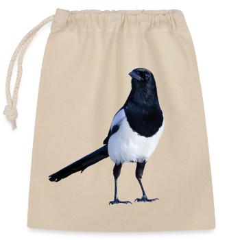 Pica pica - Sac cadeau en coton avec cordon (25 x 30 cm) - nature - Devant
