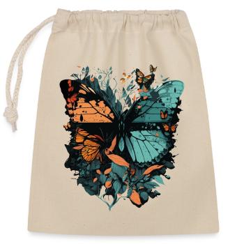 Huge Butterfly - Closable cotton gift bag (25x30cm) - nature - Front