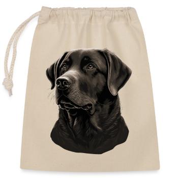 Begleiter Labrador Retriever - Verschließbarer Geschenkbeutel aus Baumwolle (25x30cm) - Natur - Vorne