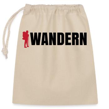 Wanderwege Wandern Spruch Touren Naturerlebnis - Verschließbarer Geschenkbeutel aus Baumwolle (25x30cm) - Natur - Vorne