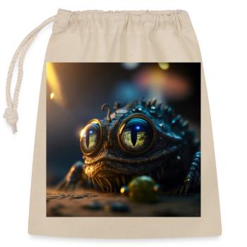 Photo macro créature 01 - Sac cadeau en coton avec cordon (25 x 30 cm) - nature - Devant