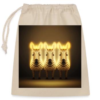 Macro Zebra Photo - Closable cotton gift bag (25x30cm) - nature - Front