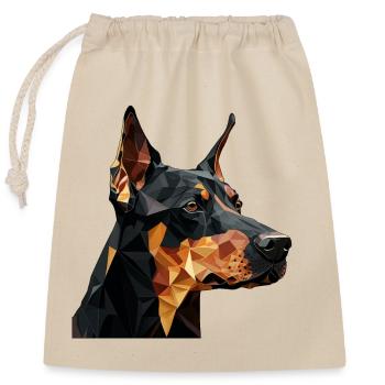 DOBERMAN - Sac cadeau en coton avec cordon (25 x 30 cm) - nature - Devant