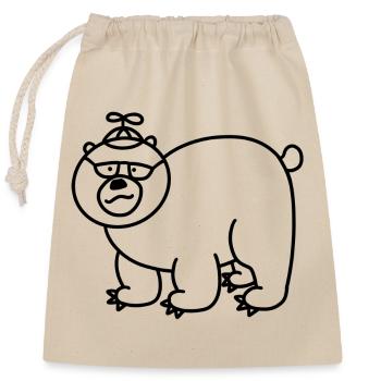 Anti-Zoo Ten - Closable cotton gift bag (25x30cm) - nature - Front