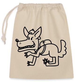 Anti-Zoo Sixteen - Closable cotton gift bag (25x30cm) - nature - Front