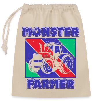 Motor Vehicle Tractor Farmer Farm Statement - Closable cotton gift bag (25x30cm) - nature - Front