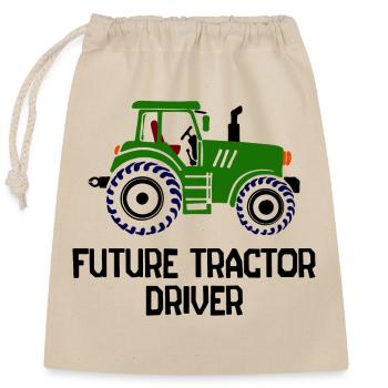 Commercial Vehicle Tractor Statement Agriculture Field - Closable cotton gift bag (25x30cm) - nature - Front